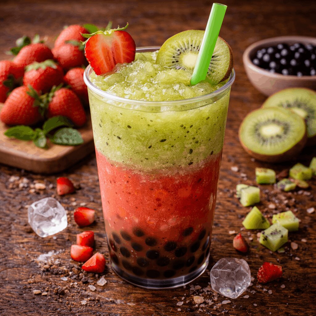 Kiwi Strawberry Boba