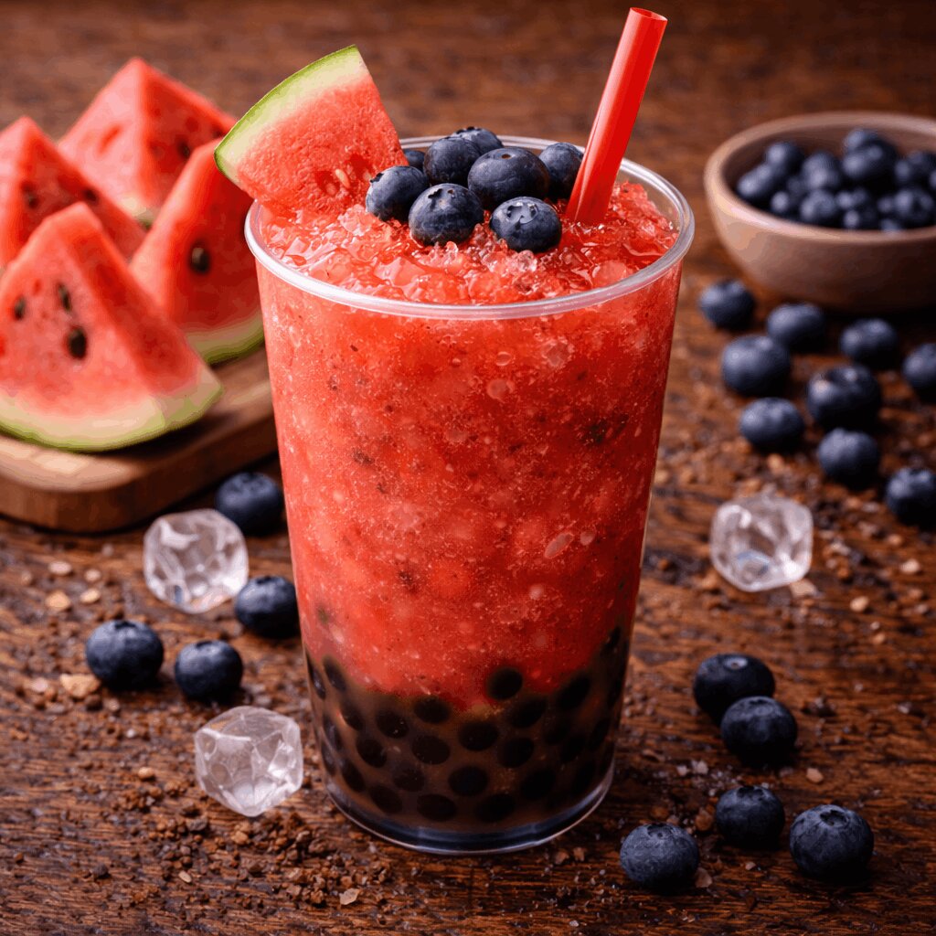 Watermelon Blueberry Boba